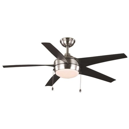 NATIONAL BRAND Windward 52 in. Indoor Brushed Nickel Ceiling Fan with Light 37800